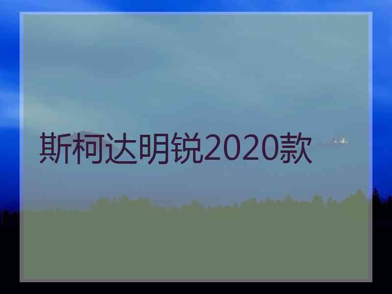 斯柯达明锐2020款