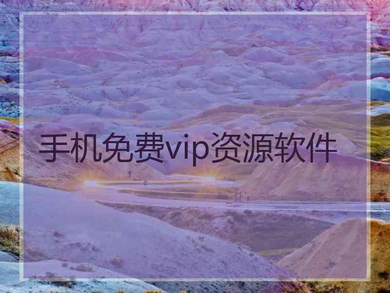 手机免费vip资源软件