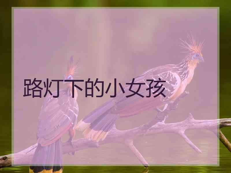 路灯下的小女孩