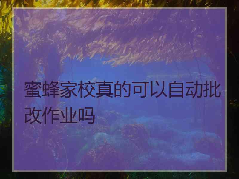 蜜蜂家校真的可以自动批改作业吗