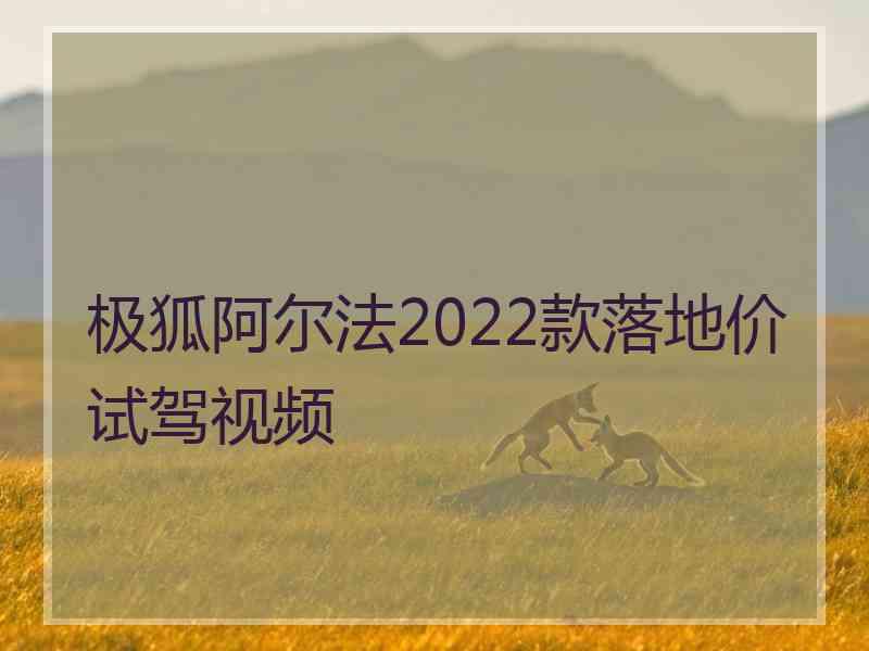 极狐阿尔法2022款落地价试驾视频