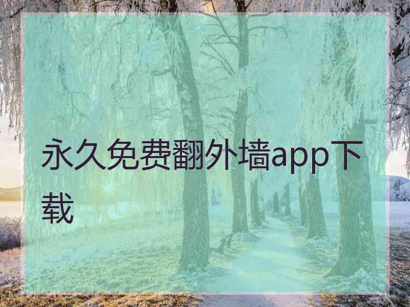 永久免费翻外墙app下载