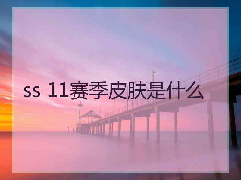 ss 11赛季皮肤是什么