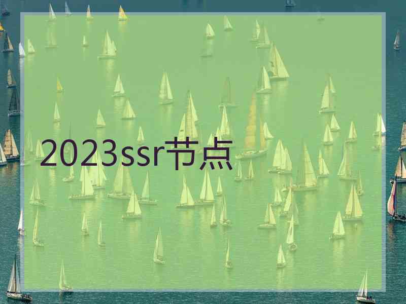 2023ssr节点