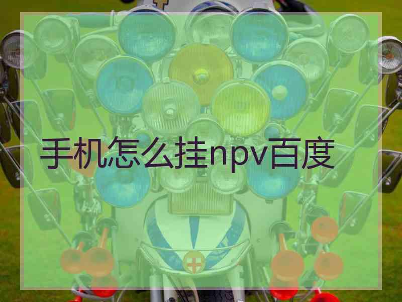 手机怎么挂npv百度