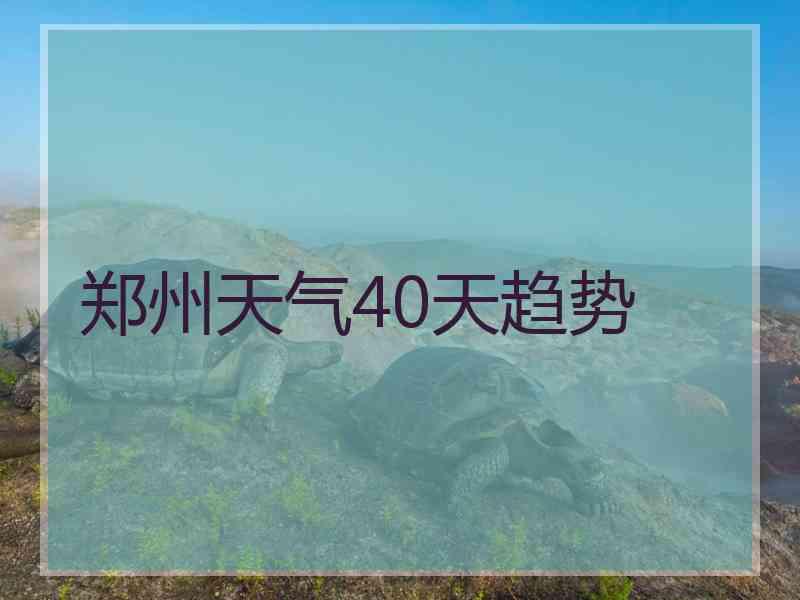 郑州天气40天趋势