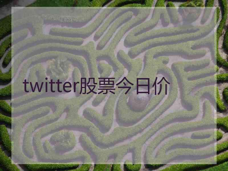 twitter股票今日价