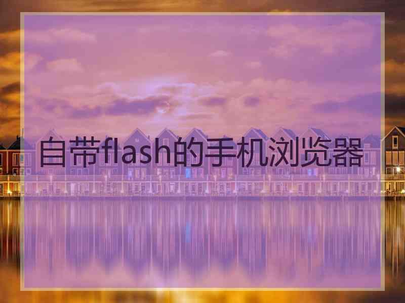 自带flash的手机浏览器