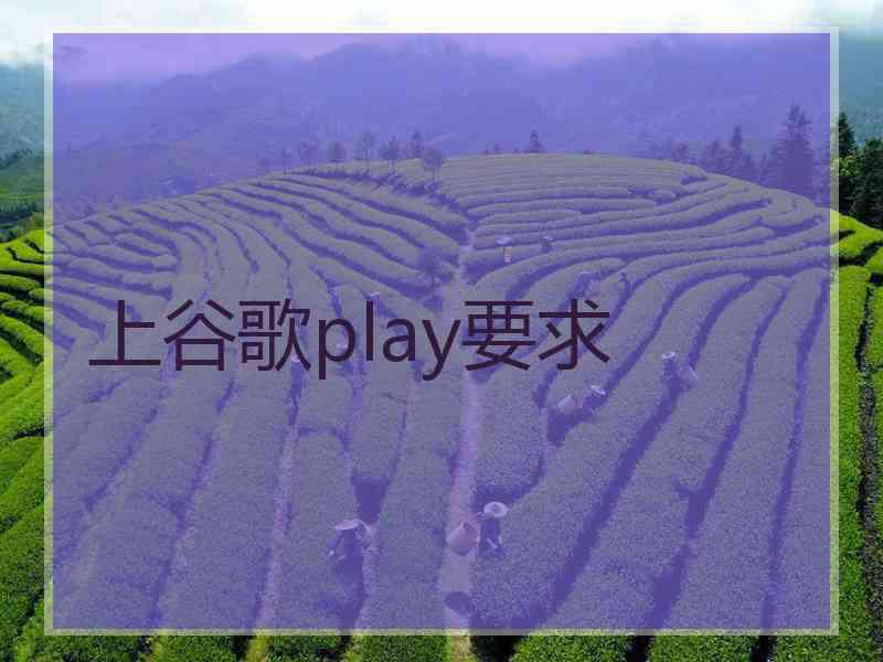 上谷歌play要求