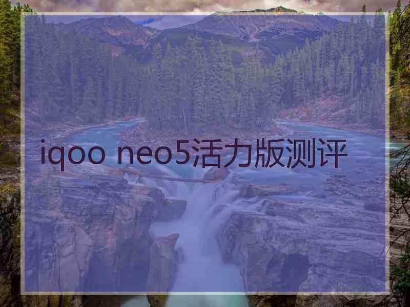 iqoo neo5活力版测评