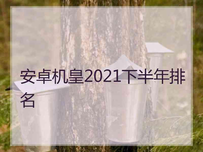 安卓机皇2021下半年排名