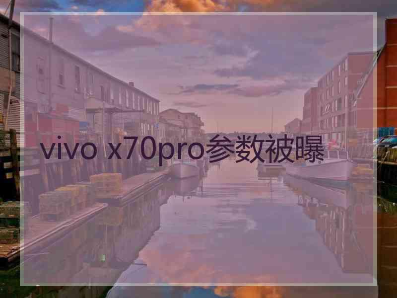 vivo x70pro参数被曝