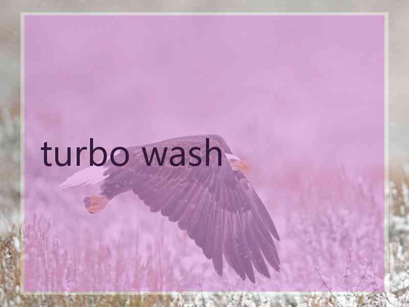 turbo wash