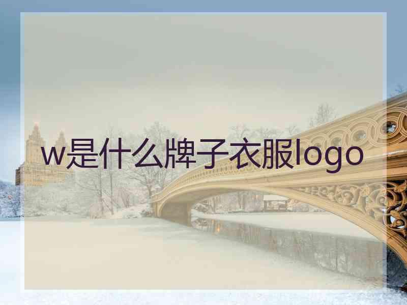 w是什么牌子衣服logo