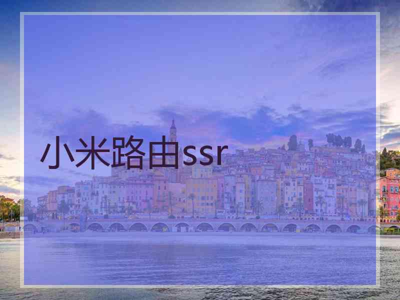 小米路由ssr