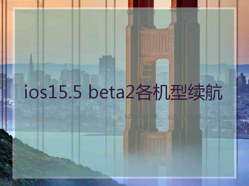 ios15.5 beta2各机型续航