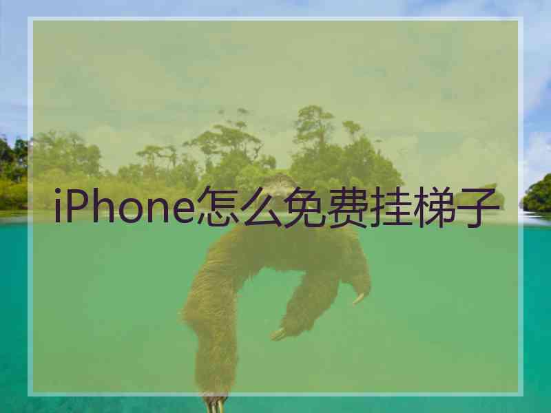 iPhone怎么免费挂梯子