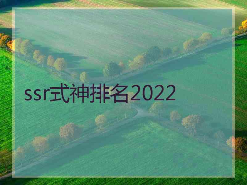 ssr式神排名2022