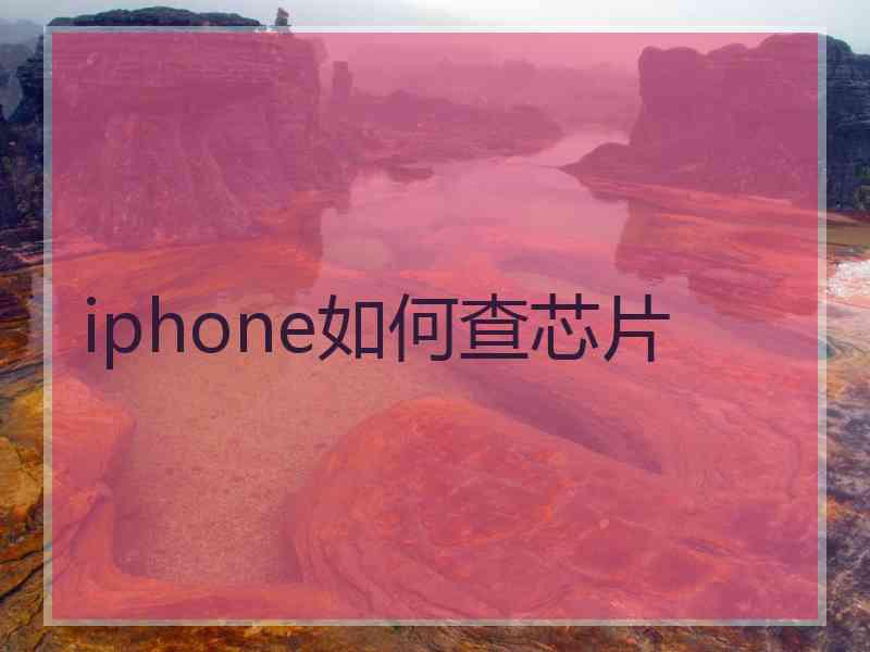 iphone如何查芯片