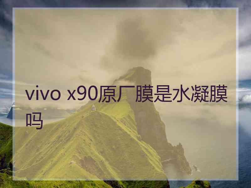 vivo x90原厂膜是水凝膜吗