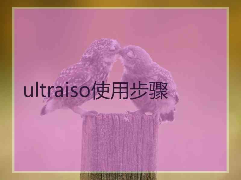 ultraiso使用步骤