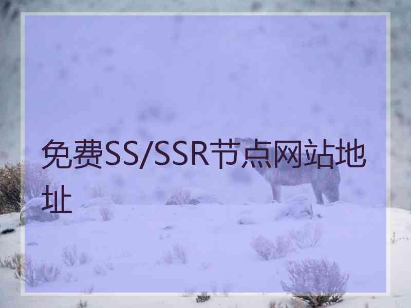 免费SS/SSR节点网站地址