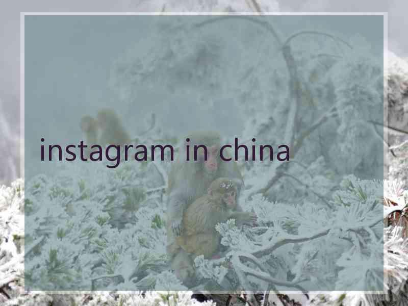 instagram in china