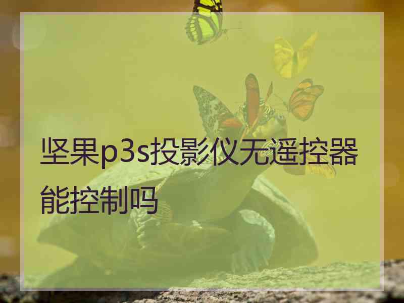 坚果p3s投影仪无遥控器能控制吗