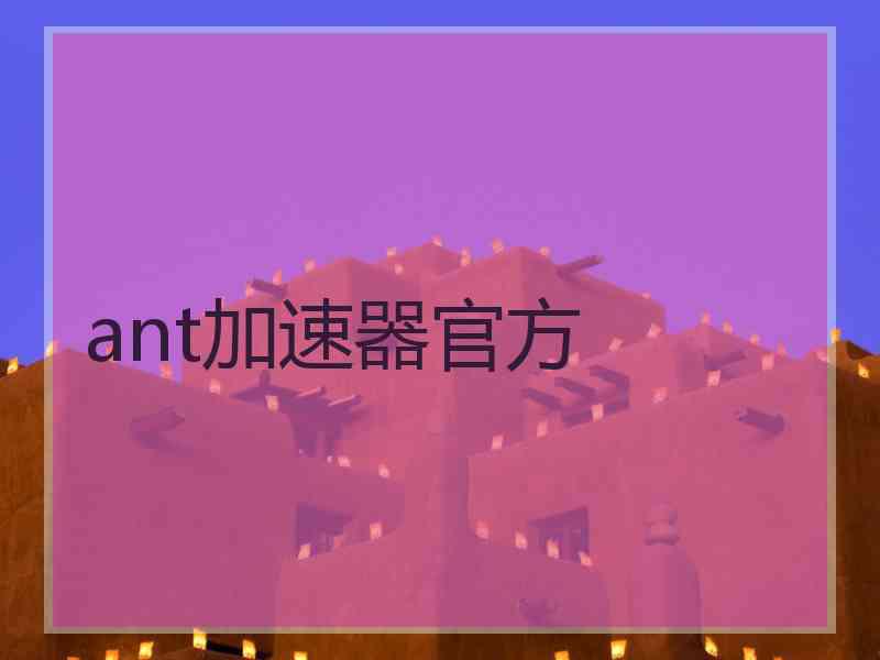 ant加速器官方