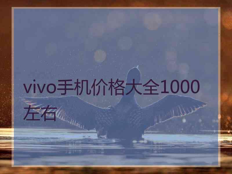 vivo手机价格大全1000左右