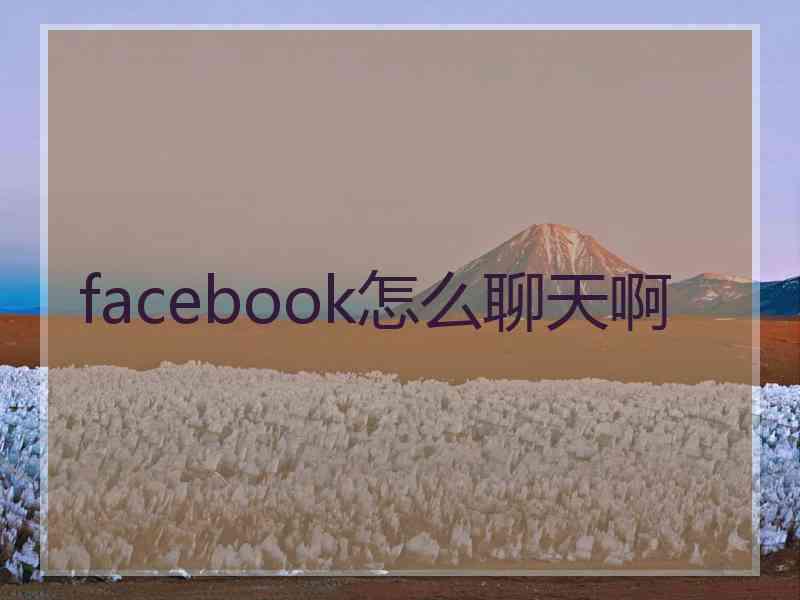 facebook怎么聊天啊