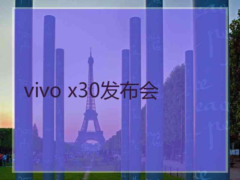 vivo x30发布会