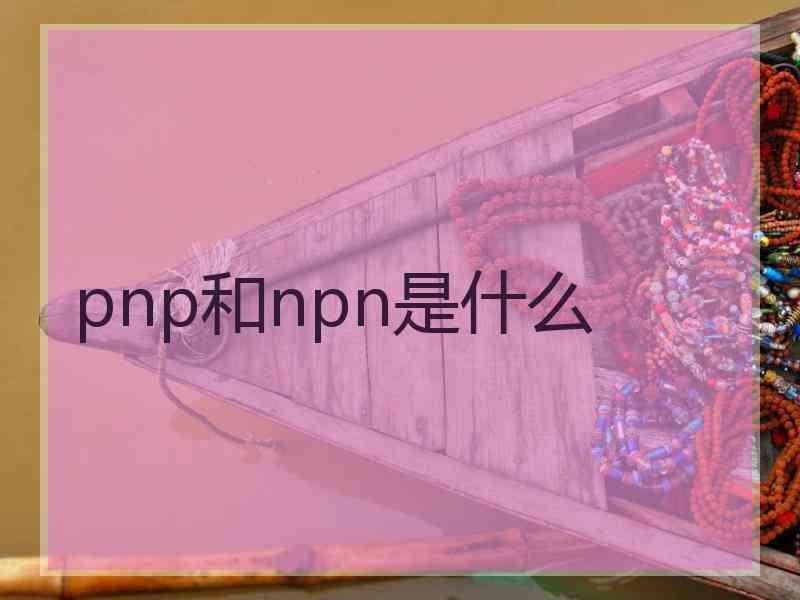 pnp和npn是什么