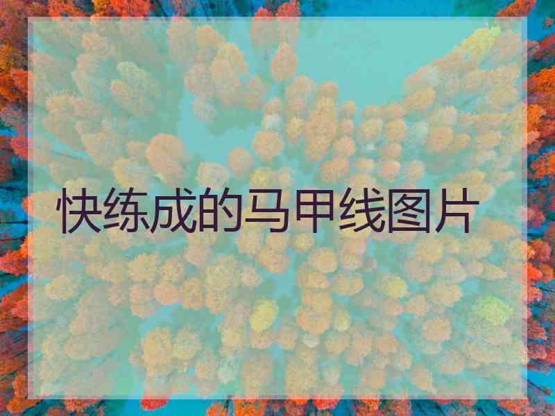 快练成的马甲线图片