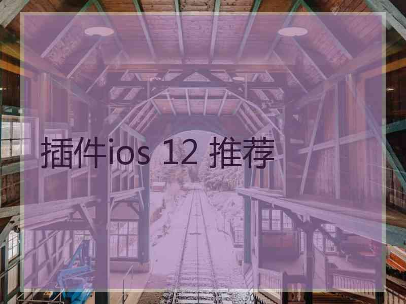 插件ios 12 推荐