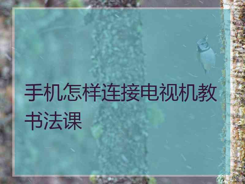 手机怎样连接电视机教书法课