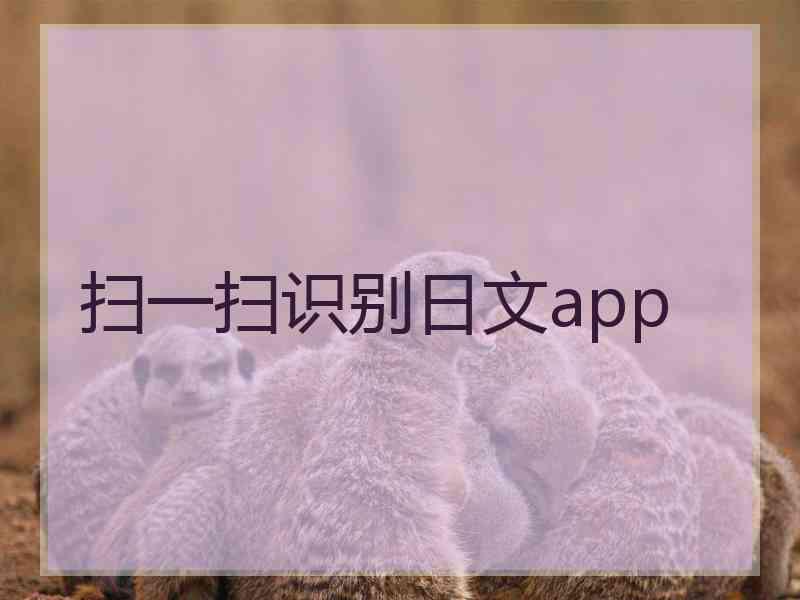 扫一扫识别日文app