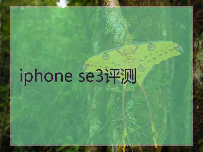 iphone se3评测