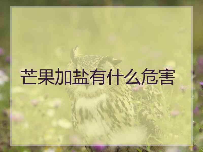 芒果加盐有什么危害