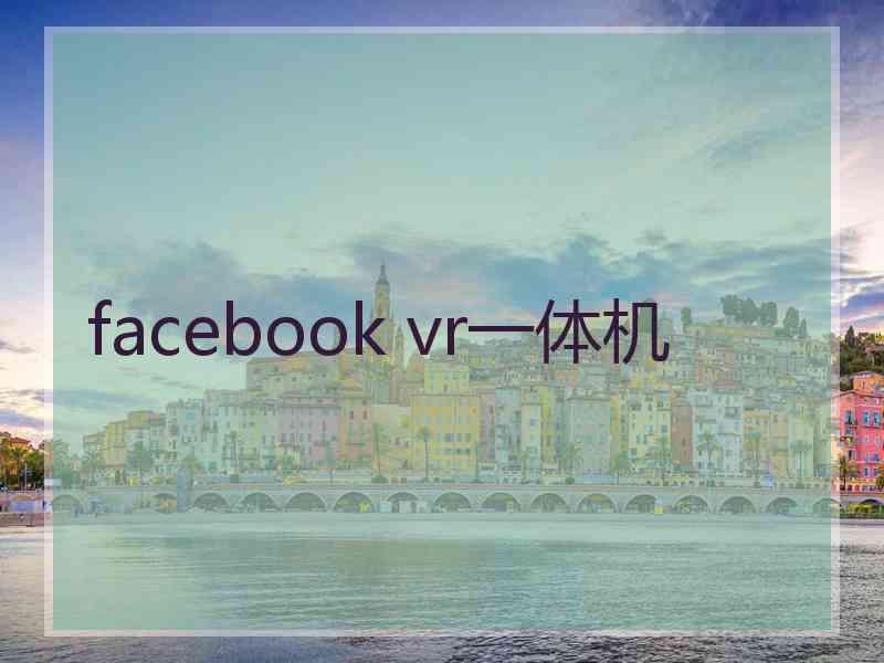 facebook vr一体机