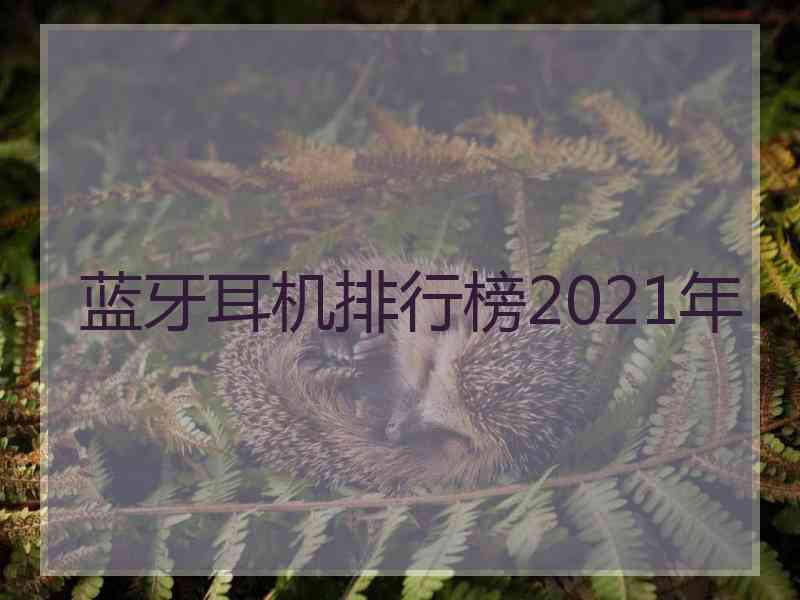 蓝牙耳机排行榜2021年