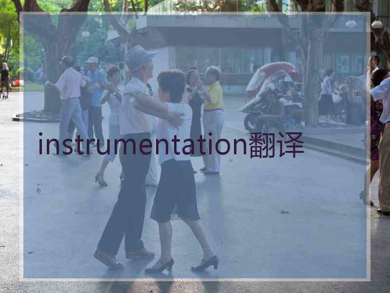 instrumentation翻译