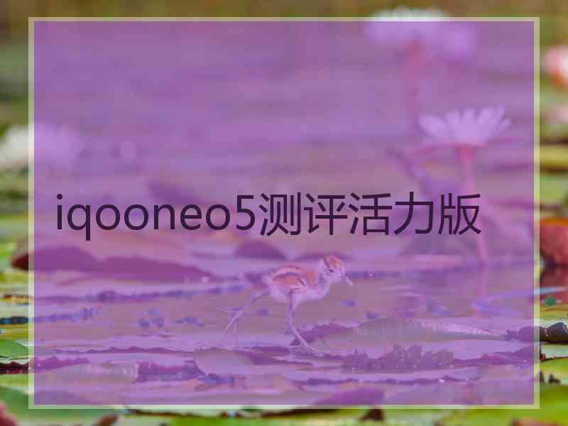 iqooneo5测评活力版