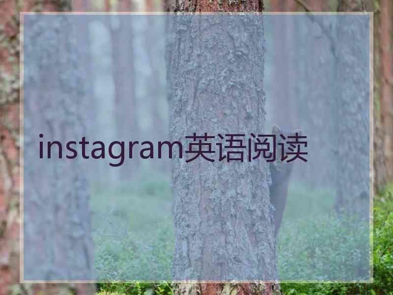 instagram英语阅读