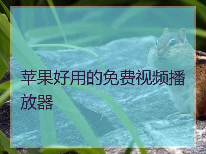 苹果好用的免费视频播放器