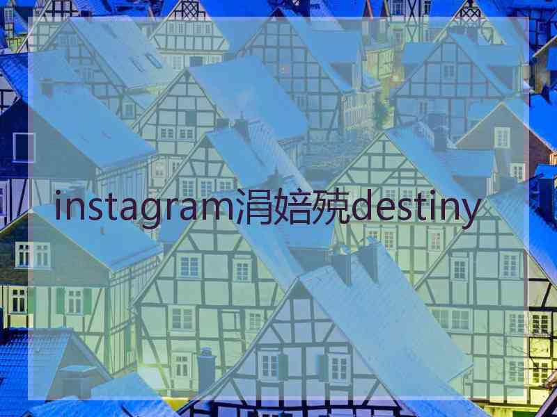 instagram涓婄殑destiny