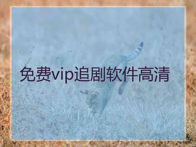 免费vip追剧软件高清