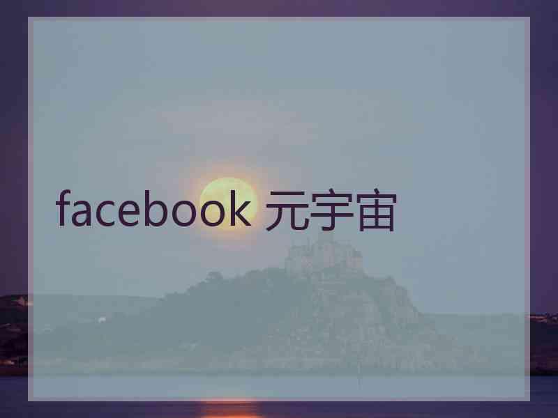 facebook 元宇宙