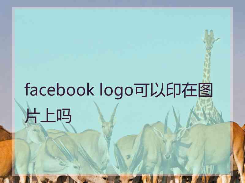 facebook logo可以印在图片上吗