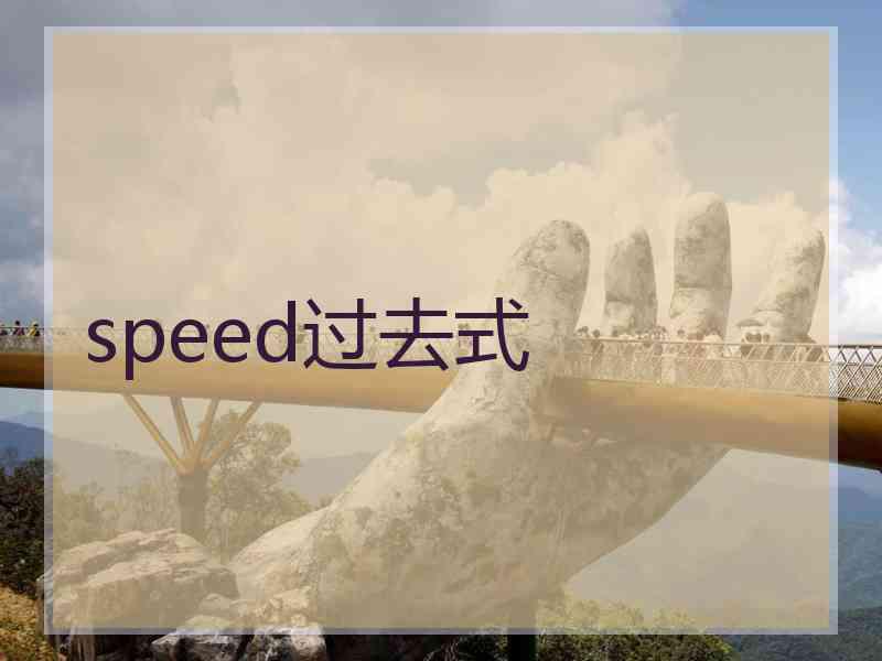 speed过去式